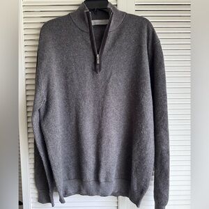 Ermenegildo Zegna Charcoal Zip-Up Sweater